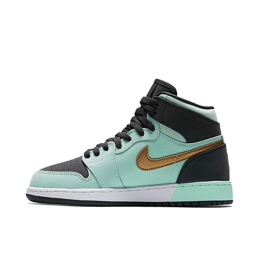 推荐商品：Air Jordan 1 板鞋 运动休闲鞋 复古潮流支撑合成革 Mint Foam/Metallic Gold 高帮/新薄荷绿