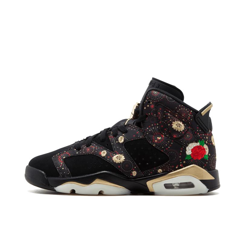 推荐商品：Air Jordan 6 运动休闲鞋 复古耐磨防滑缓震支撑合成革 Chinese New Year (2018) 中国年牡丹刺绣
