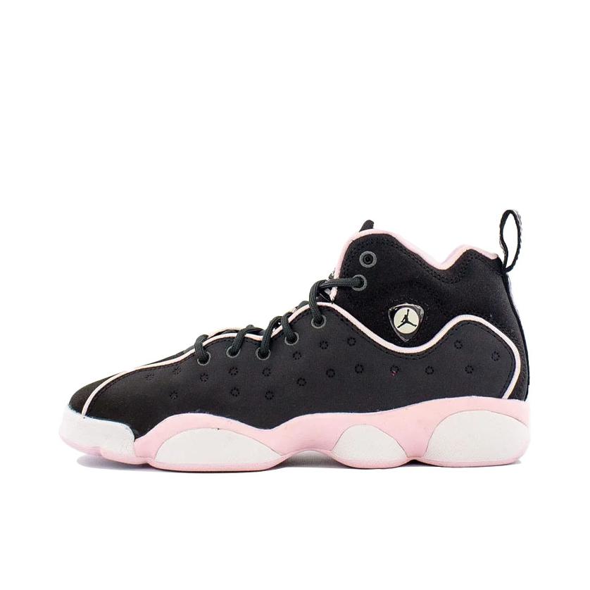 推荐商品：Jordan Jumpman Team 2 实战训练 缓震耐磨 防滑 复古 织物 篮球鞋 Black/LightPink 黑/粉