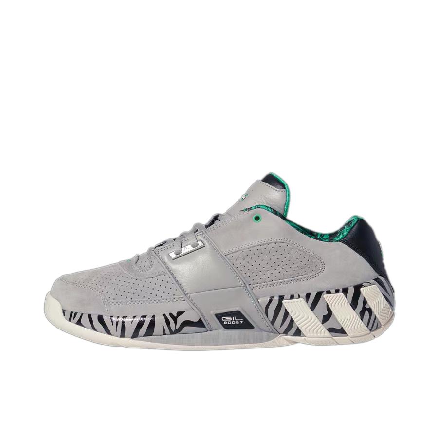 推荐商品：adidas Agent Gil Restomod 阿里纳斯 篮球鞋 实战复古防滑舒适百搭休闲潮流减震耐磨包裹性支撑低帮 灰色/黑色