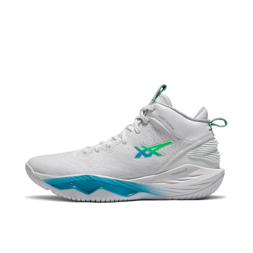 推荐商品：Asics/亚瑟士 Nova Surge 2 回弹缓震 防滑耐磨 轻盈 缓冲 实战 圆头 篮球鞋 白色/蓝色