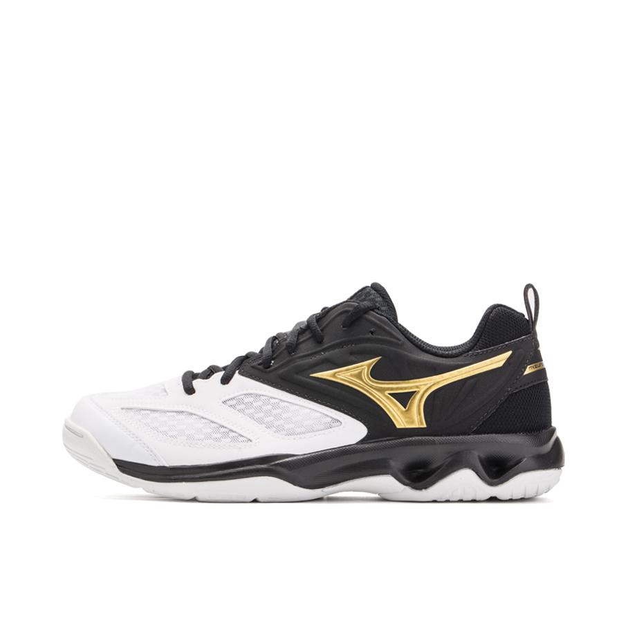 推荐商品：Mizuno/美津浓 Dynablitz 缓震回弹 防滑耐磨 轻便透气 舒适百搭 运动休闲 排球鞋 白色/黑色/金色