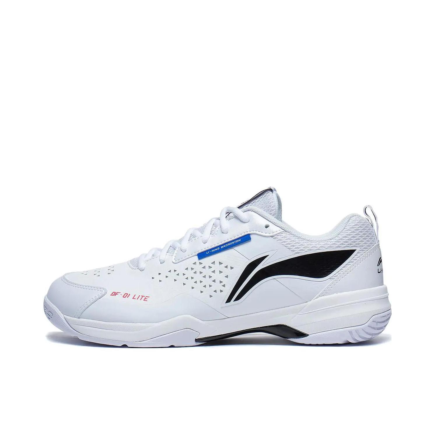 推荐商品：李宁 刀锋LITE 羽毛球鞋 训练鞋 比赛鞋 全面均衡系带减震回弹防滑耐磨舒适透气织物合成革 白色