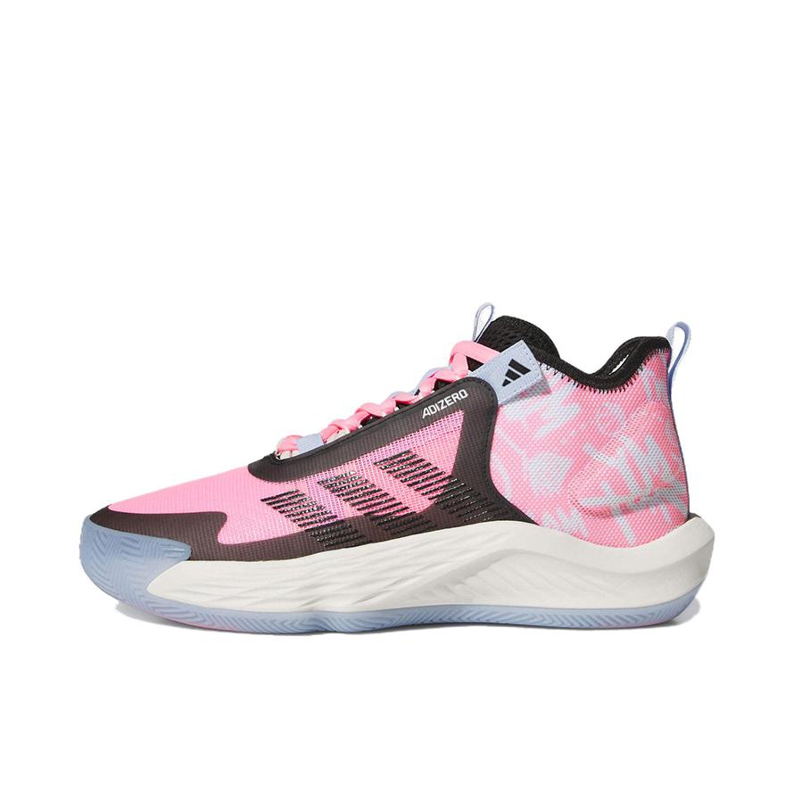 推荐商品：adidas Adizero Select 篮球鞋 实战训练减震回弹防滑耐磨轻便透气时尚百搭 粉色/黑色/白色