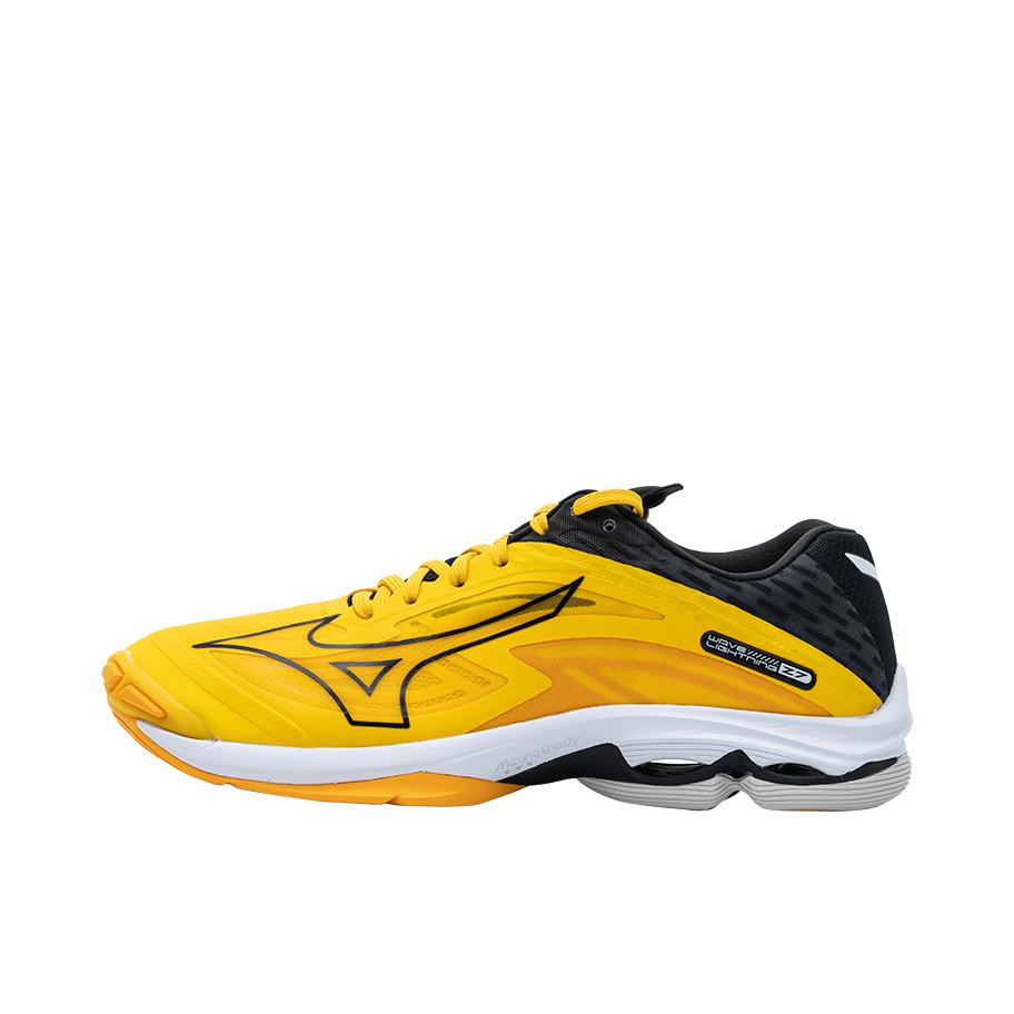 推荐商品：Mizuno/美津浓 Wave Lightning Z7 透气 减震回弹 防滑耐磨 舒适织物 圆头 排球鞋 铬黄色/黑色/亮橘色
