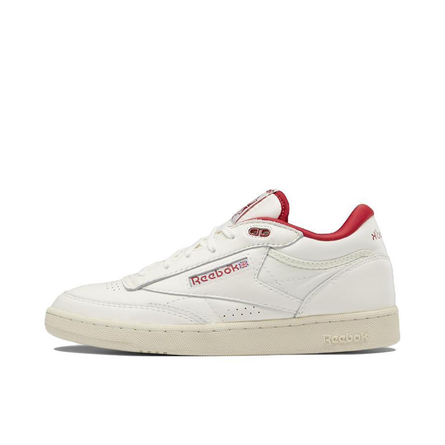 推荐商品：Reebok/锐步 Club C II 运动休闲鞋 小白鞋 防滑耐磨时尚百搭舒适轻便复古包裹性 浅棕色/红色