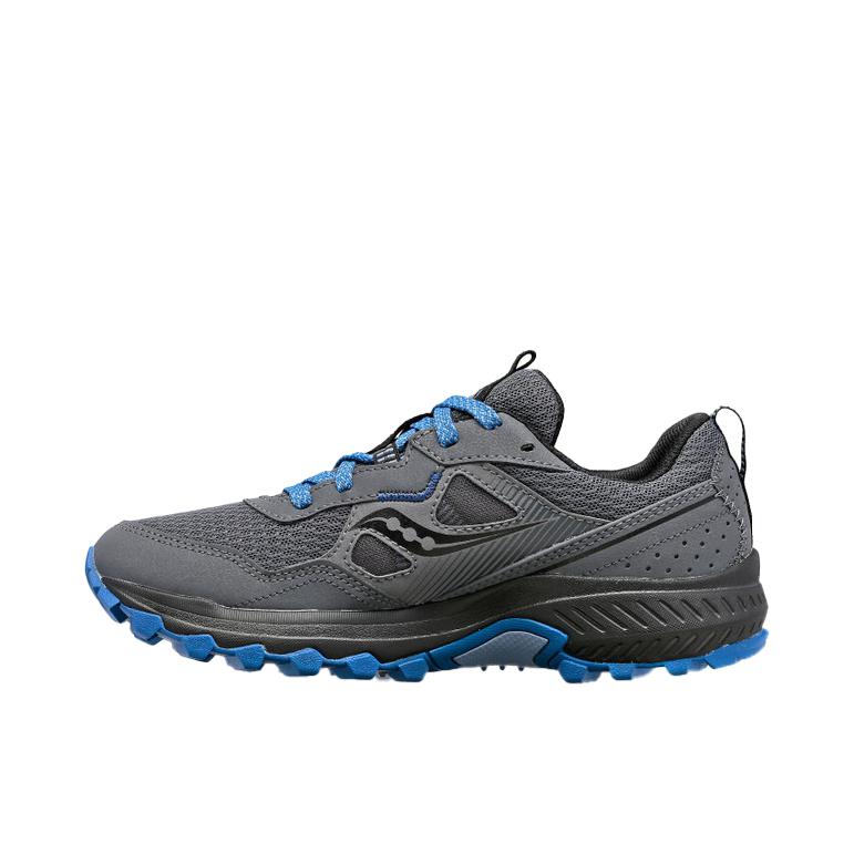 推荐商品：Saucony/索康尼 Excursion 远足 TR15 缓震回弹 防滑耐磨 透气 越野 跑鞋 灰色/蓝色