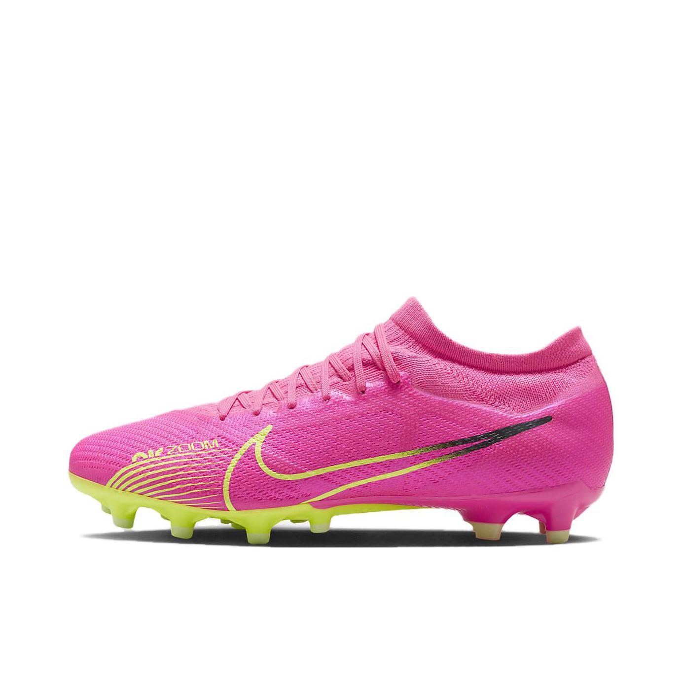 推荐商品：Nike Zoom Mercurial Vapor 15 Pro AG-Pro 高端 胶质短钉 人造草地 防滑耐磨包裹性抗冲击圆头 足球鞋 粉色