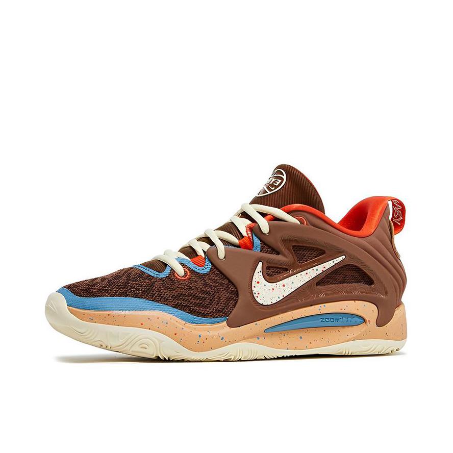 推荐商品：Nike KD 15 杜兰特 Strobel 缓震透气 防滑耐磨 圆头 包裹性 支撑 篮球鞋 蓝色/褐色