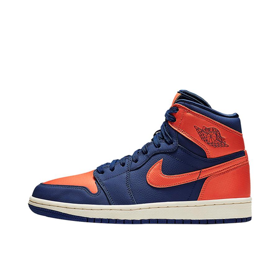 推荐商品：Air Jordan 1 板鞋 运动休闲鞋 复古潮流支撑合成革 Blue Void Turf Orange 高帮/蓝橙拼接