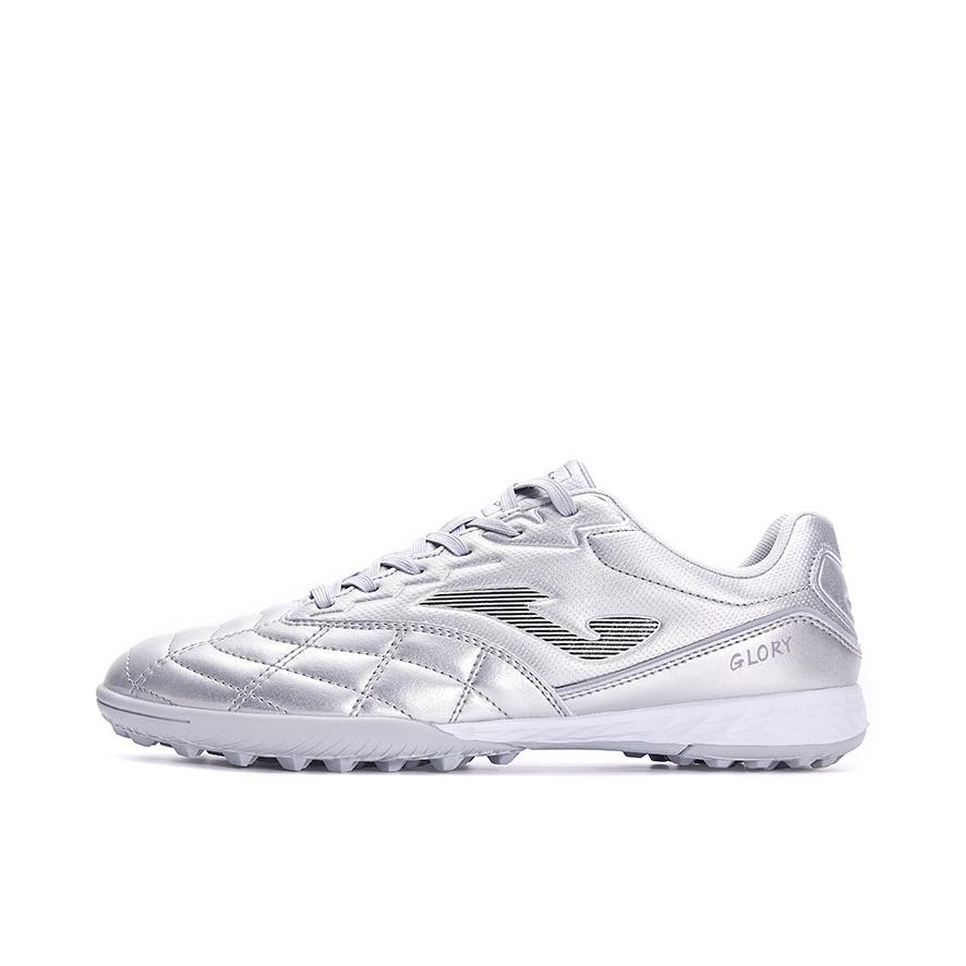 推荐商品：Joma Liga T1 缓震胶质 防滑耐磨 舒适轻便 休闲 TF碎钉 人工草地 魔术贴 圆头 足球鞋 银色