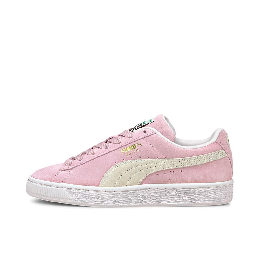 推荐商品：Puma/彪马 Suede Classic 面包鞋 板鞋 舒适百搭防滑耐磨轻便透气复古低帮圆头 大童/粉色/白色