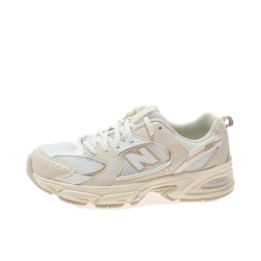 推荐商品：New Balance MR530 跑鞋 圆头经典拼接复古缓震防滑耐磨网面透气支撑 大童/米白