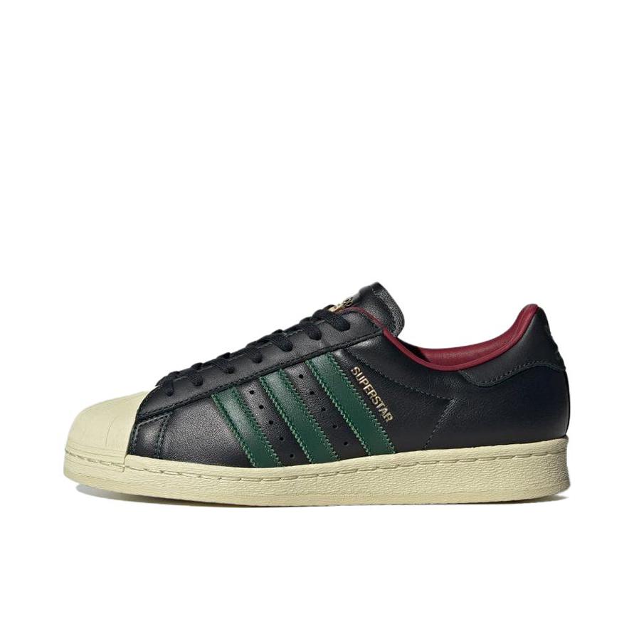 推荐商品：【宋雨琦同款】 adidas Originals Superstar 板鞋 轻便贝壳头薄底舒适百搭耐磨复古 黑绿/红色