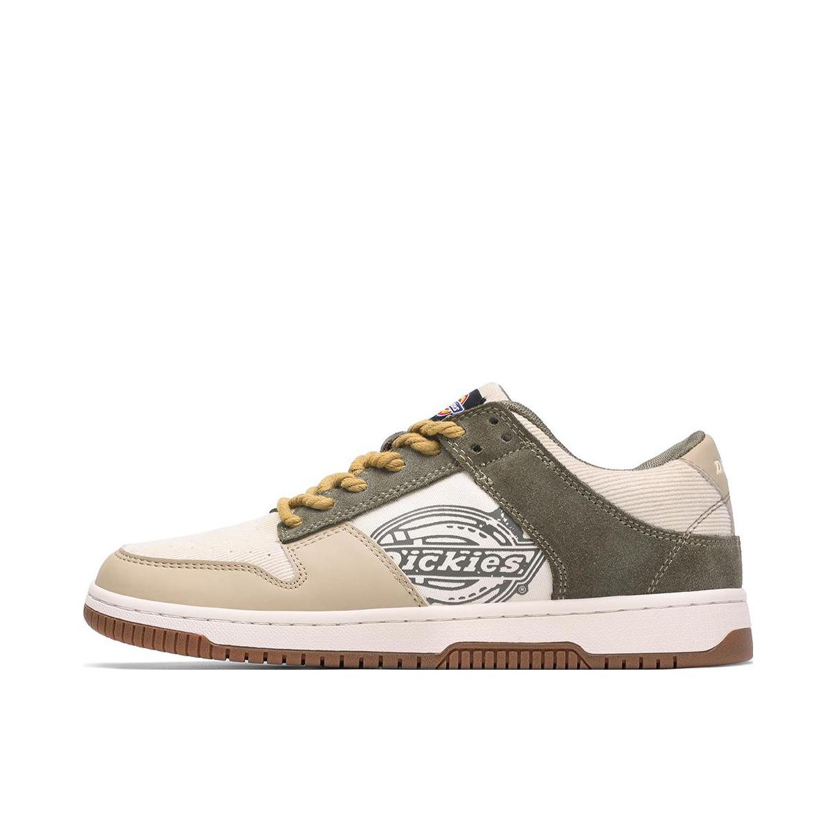 推荐商品：Dickies 板鞋 潮流复古小众百搭耐磨透气运动增高软底 223M50LXS93 米色/绿色