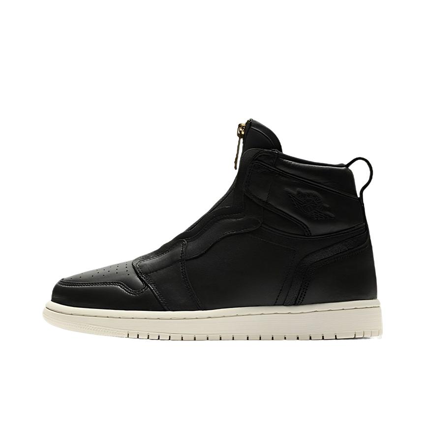 推荐商品：Air Jordan 1 板鞋 运动休闲鞋 复古潮流支撑合成革 Zip Black Sail 高帮/黑色拉链/黑飞翼