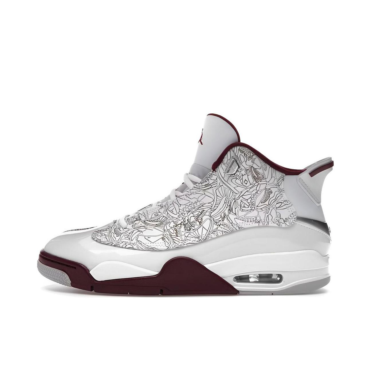 推荐商品：Air Jordan Dub Zero 篮球鞋 轻便防滑耐磨实战舒适百搭复古 白色/樱桃红