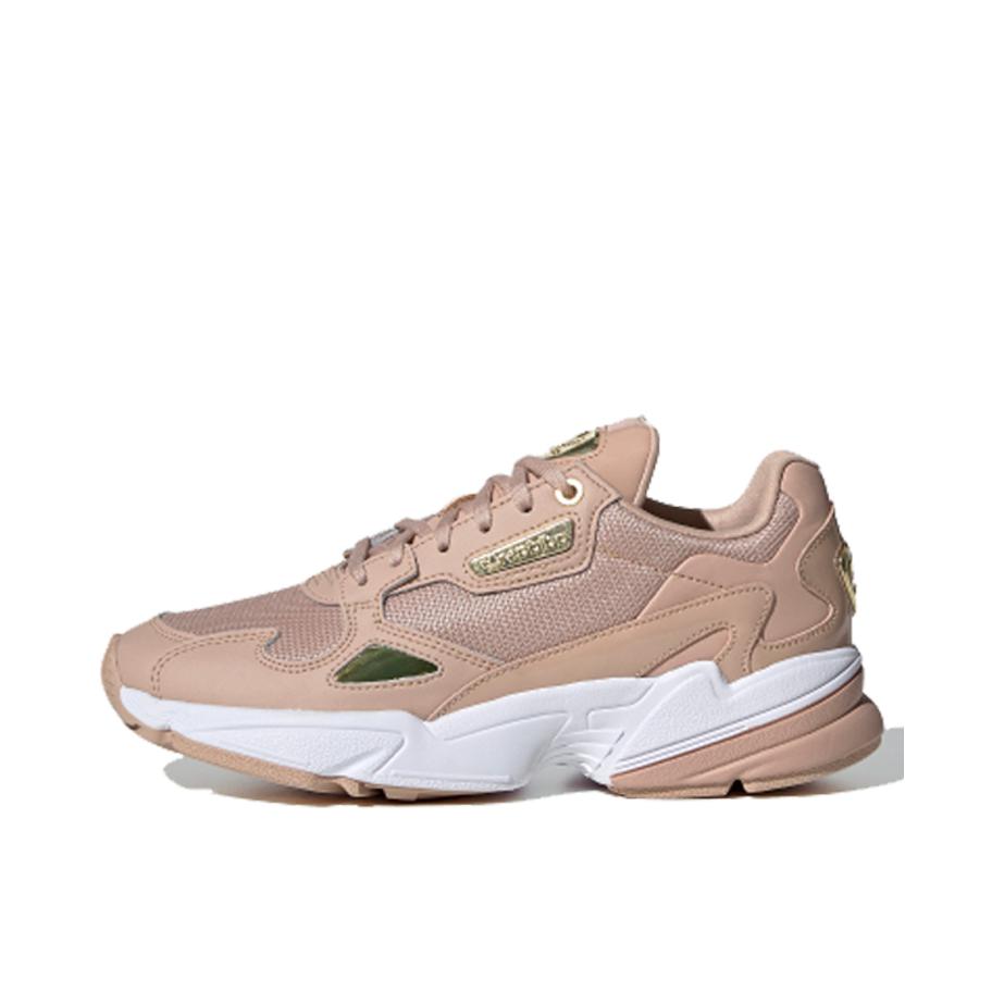 推荐商品：adidas Originals Falcon 轻便耐磨 舒适透气 复古 运动 休闲鞋 老爹鞋 Pink Gold 灰粉/金色