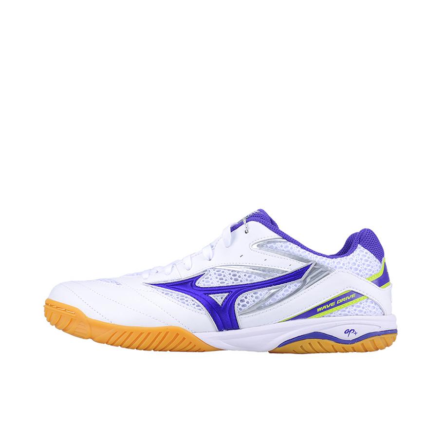 推荐商品：Mizuno/美津浓 Wave Drive 8 防滑耐磨 织物 合成革 训练比赛 乒乓球鞋 白色/紫色