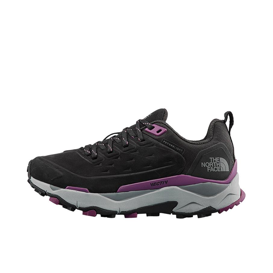 推荐商品：TheNorthFace/北面 Vectiv Explorls 轻便透气 防水减震 户外鞋 徒步鞋 黑色/紫色