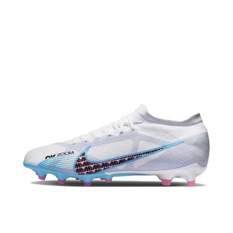 推荐商品：Nike Zoom Mercurial Vapor 15 Pro AG-Pro 高端 胶质短钉 人造草地 防滑耐磨包裹性抗冲击圆头 足球鞋 蓝色/白色