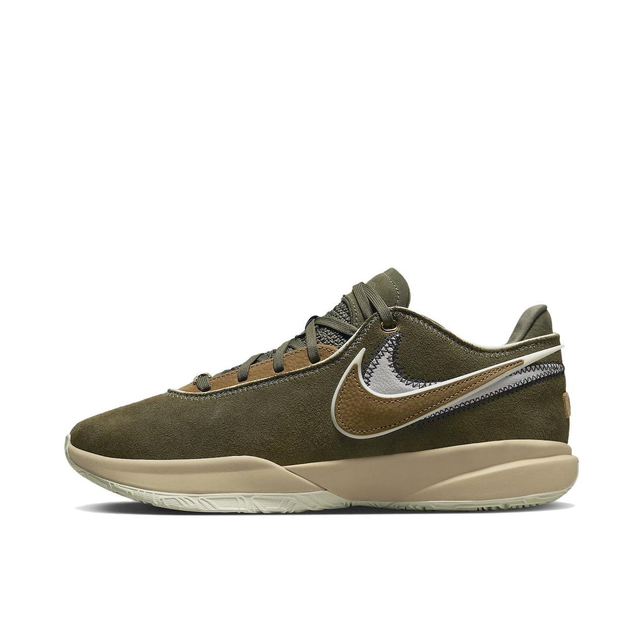 推荐商品：Nike Lebron 20 詹姆斯20 Zoom Air 缓震透气 防滑耐磨 舒适 支撑 潮流 篮球鞋 橄榄绿