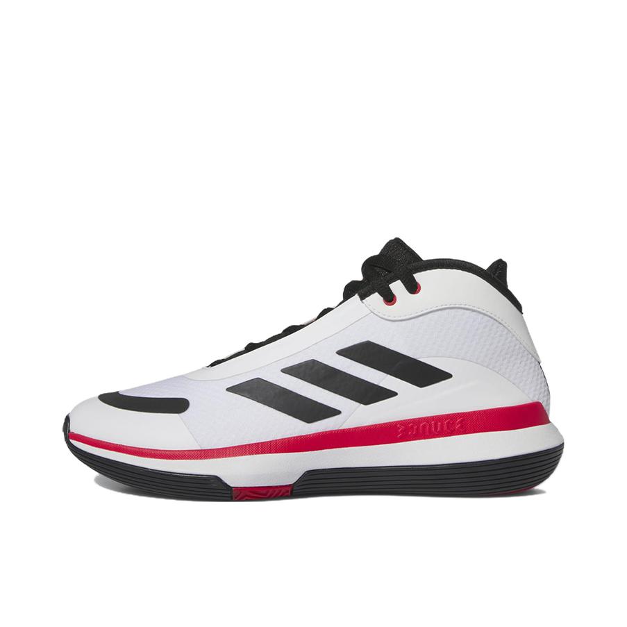 推荐商品：adidas Bounce Legends 篮球鞋 防滑耐磨实战训练圆头 白色/红色/黑色