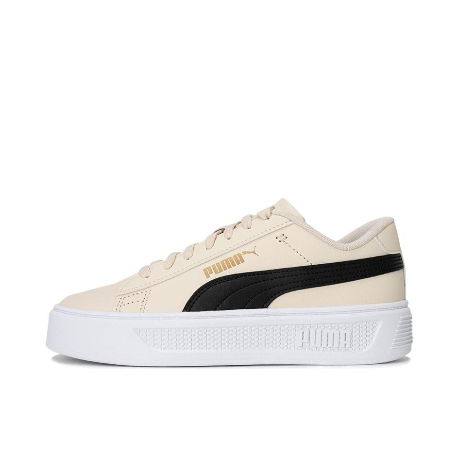 推荐商品：Puma/彪马 Smash Platform V3 厚底鞋 松糕鞋 板鞋 潮流复古舒适百搭防滑耐磨轻便透气增高 米色/黑色/白色
