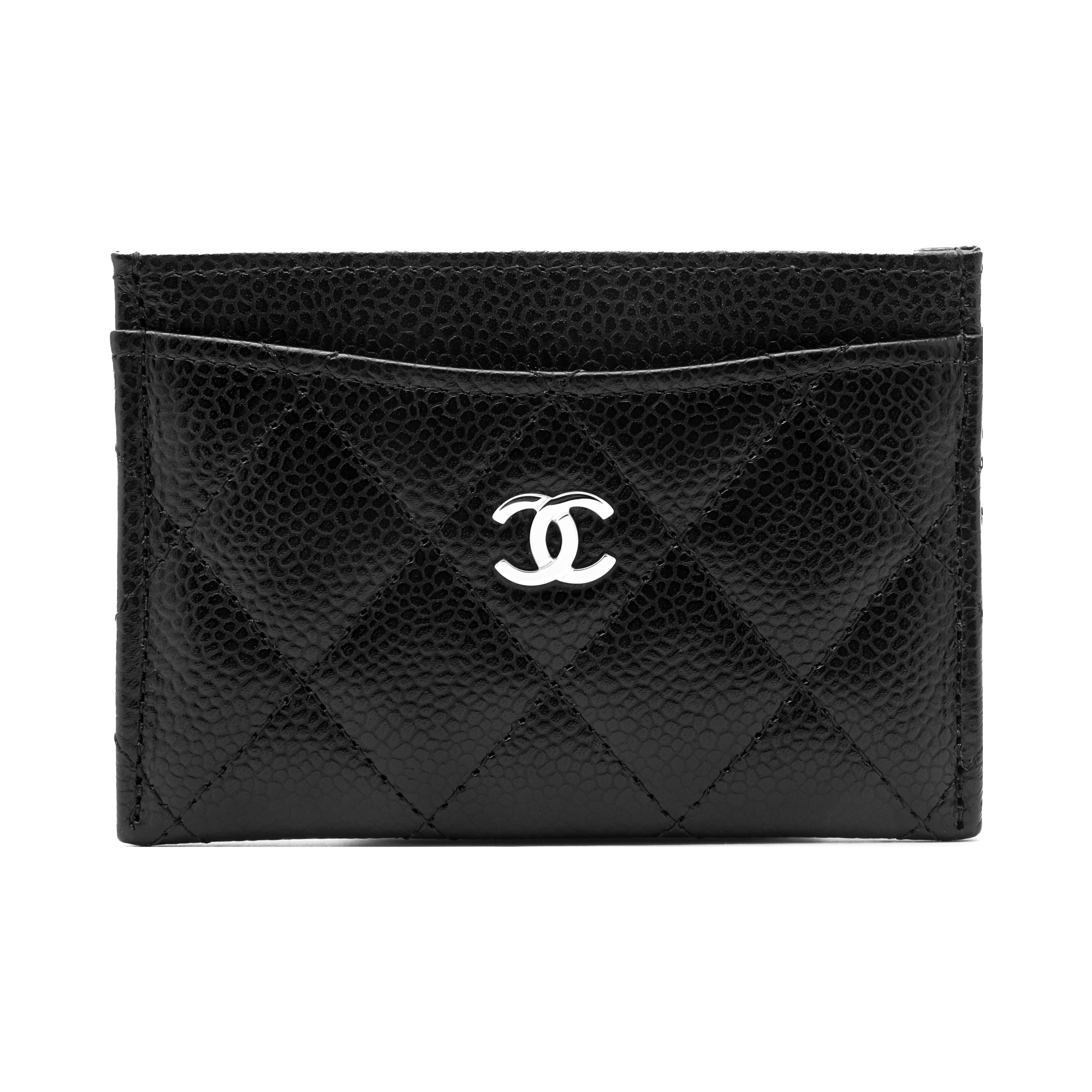 推荐商品：Chanel/香奈儿 银扣粒面小牛皮卡包