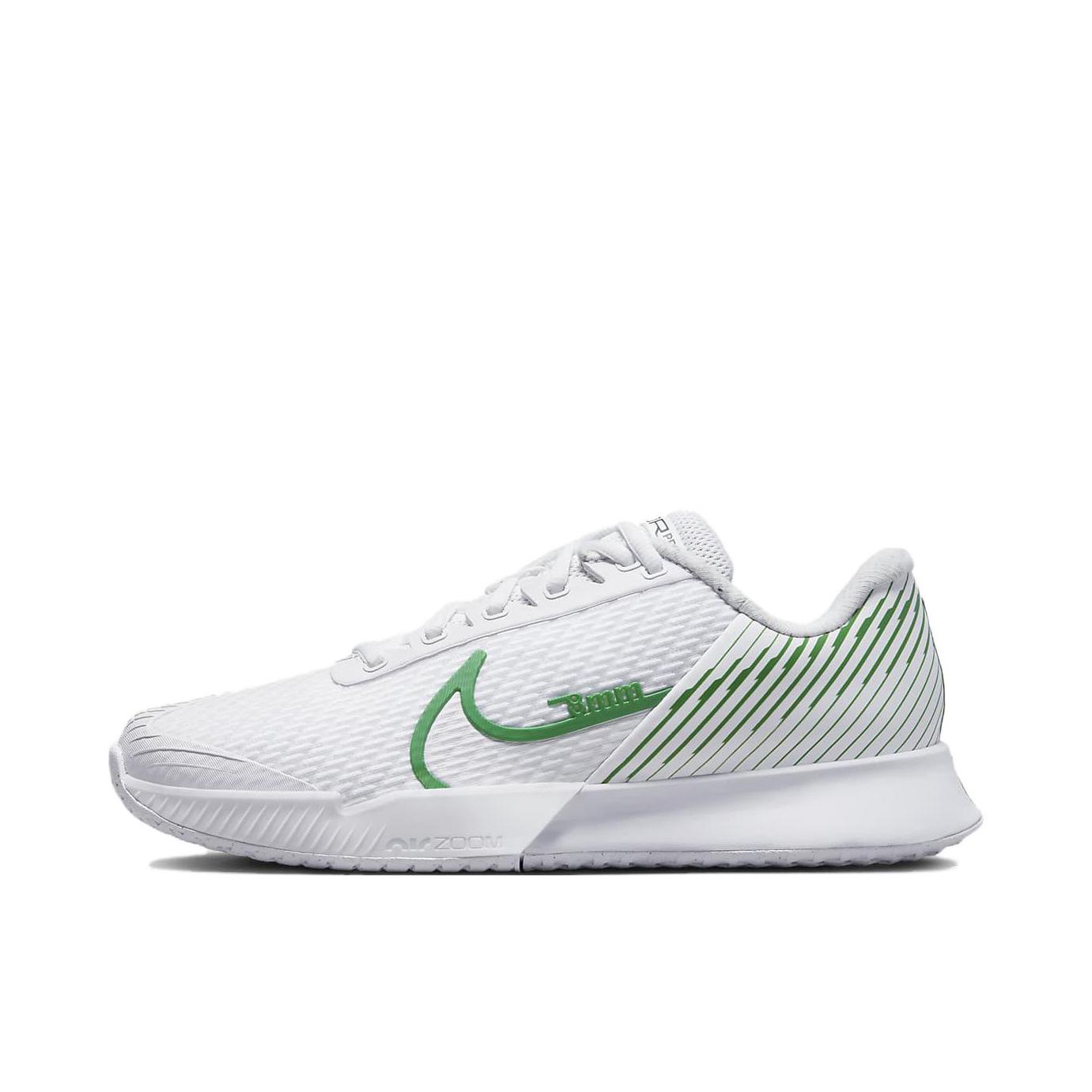 推荐商品：Nike Air Zoom Vapor Pro 2 防滑耐磨 硬地球场 透气 网球鞋 女款/白色/绿色