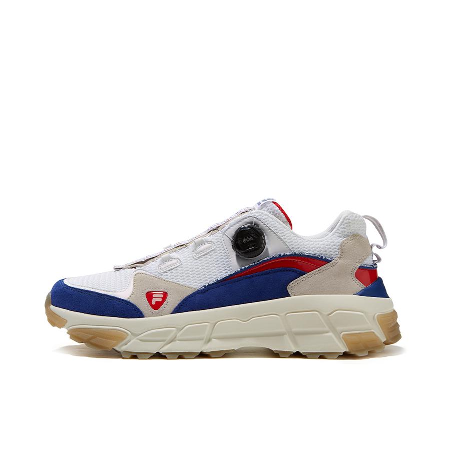 推荐商品：FILA/斐乐 Sky Runner 2020 织物合成革 复古百搭 防滑耐磨 舒适减震 网布透气 轻便 运动休闲鞋 WHITE MOUNTAINEERING x FILA FUSION斐乐潮牌联名/女款/白色