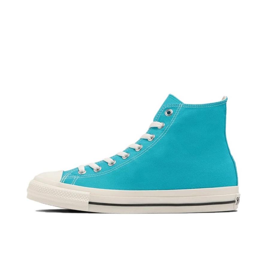 推荐商品：Converse/匡威 Chuck Taylor All Star 帆布鞋 常青款轻便防滑耐磨百搭复古圆头减震贴合高帮 米白色/浅蓝色