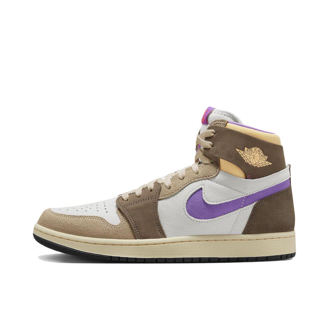 推荐商品：Air Jordan 1 板鞋 运动休闲鞋 复古潮流支撑合成革 CMFT 2/高帮/白色/黑色/紫色