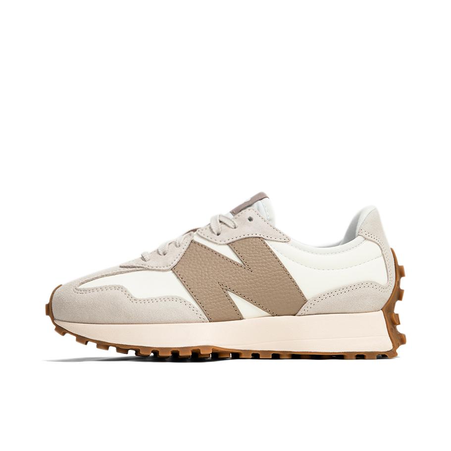 推荐商品：【IU同款】 New Balance 327 跑鞋 舒适复古防滑耐磨休闲透气减震拼接运动防水织物慢跑圆头 白色/灰色/米色
