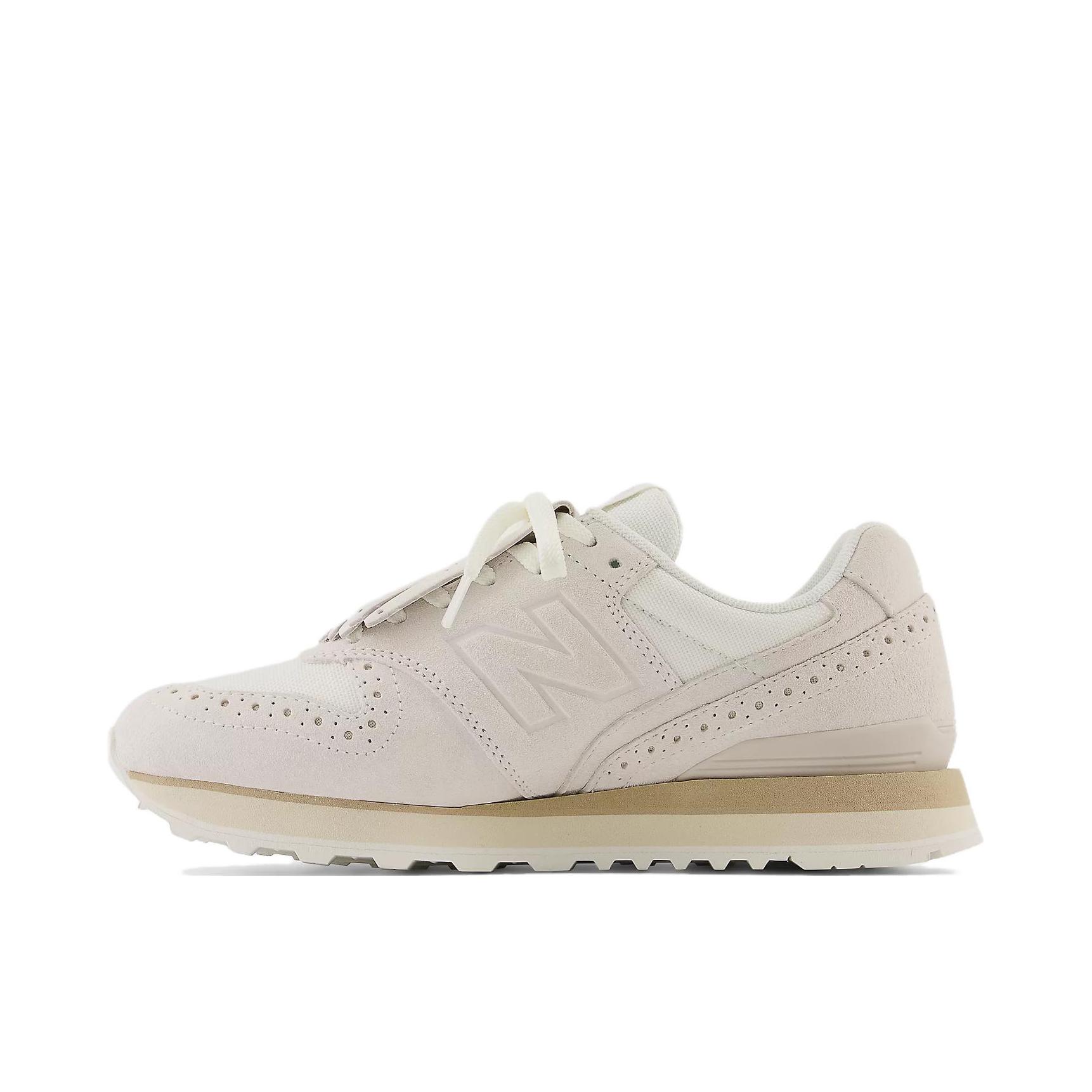 推荐商品：New Balance 996 织物 时尚复古 减震轻便 防滑耐磨 舒适透气 支撑 包裹性 增高 薄底 马拉松 人造革 防水 慢跑 运动休闲鞋 女款/米白色/浅棕色