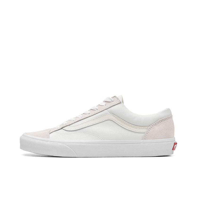 推荐商品：Vans/范斯 Style 36 滑板鞋 板鞋 舒适轻便防滑耐磨复古百搭帆布拼接防水运动 低帮/乳白色