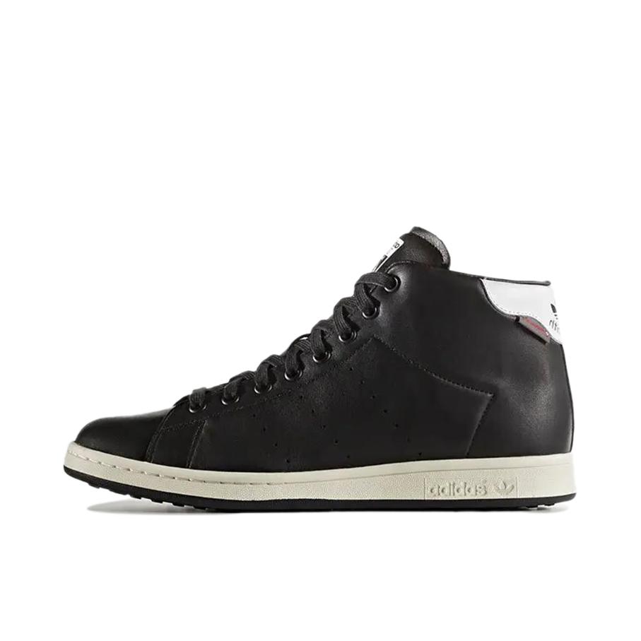 推荐商品：adidas Originals Stan Smith 板鞋 减震透气轻便低帮包裹性 Mid Black White 黑色白尾 Mid