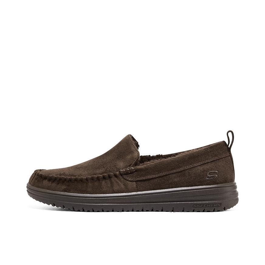 推荐商品：Skechers/斯凯奇 Murette 轻质 舒适百搭 加绒保暖 柔软 一脚蹬 运动休闲鞋 204638 巧克力色