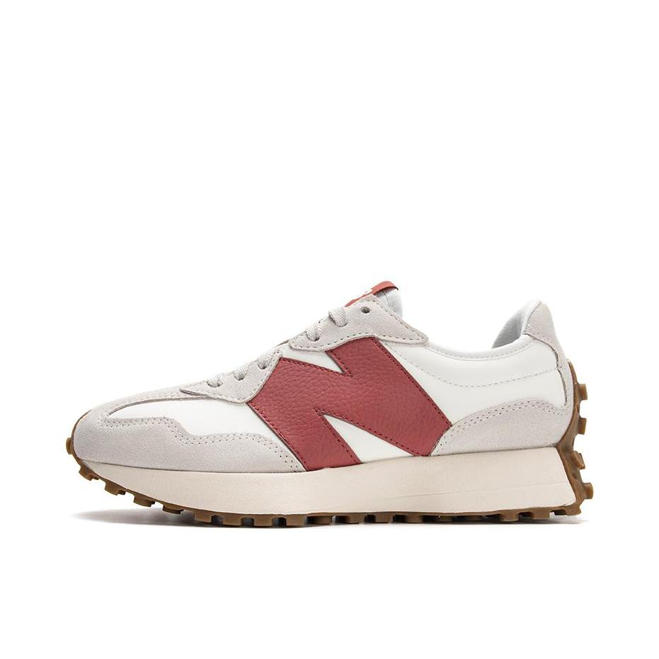 推荐商品：【IU同款】 New Balance 327 跑鞋 舒适复古防滑耐磨休闲透气减震拼接运动防水织物慢跑圆头 白色/灰色/红色