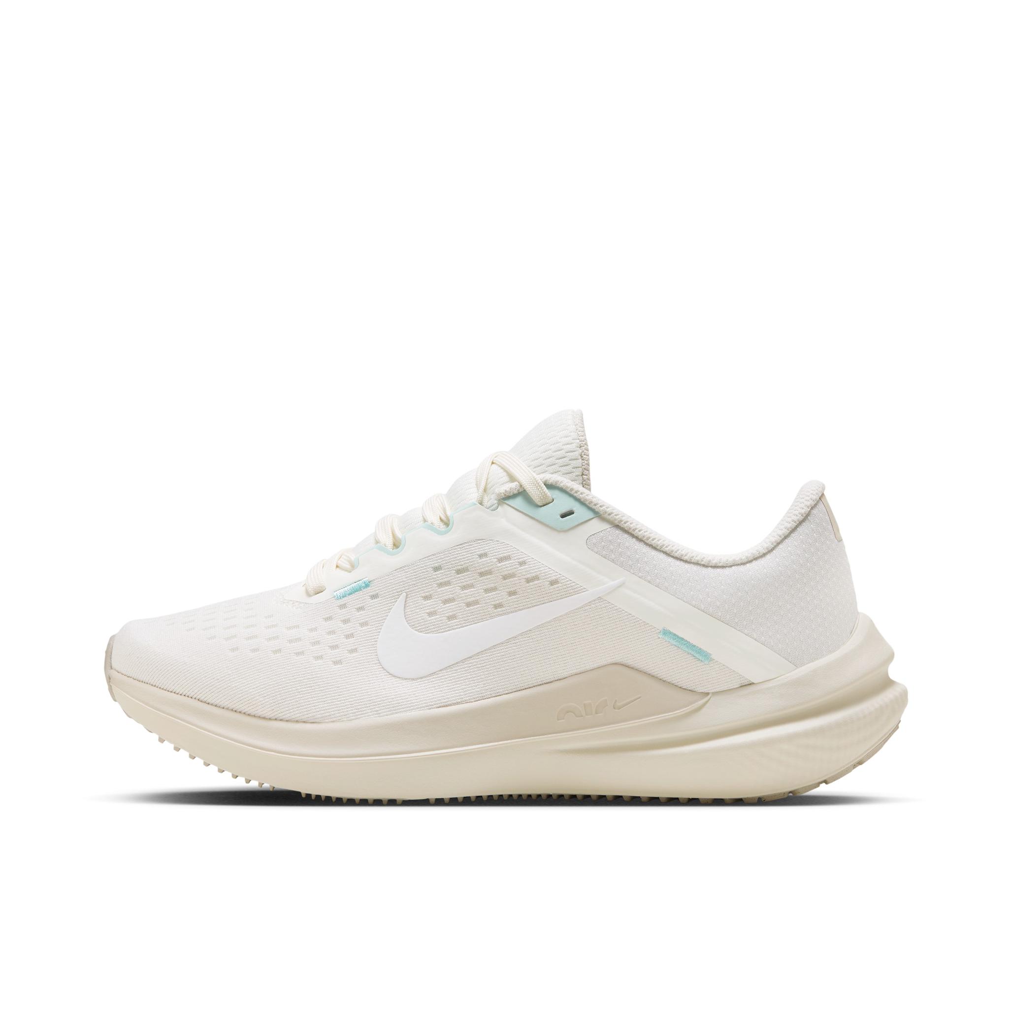 推荐商品：Nike Air Winflo 10 跑鞋 缓震回弹耐磨网面透气支撑短跑长跑圆头 米灰色