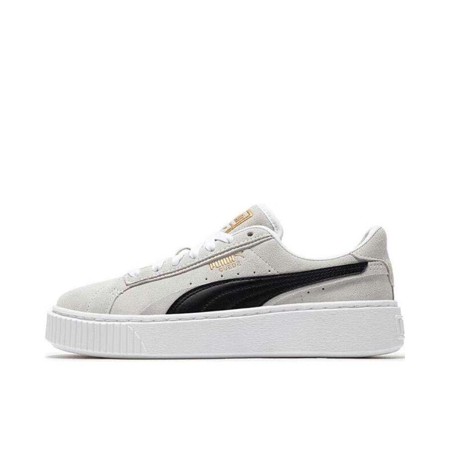 推荐商品：Puma/彪马 Suede Platform Rihana 蕾哈娜 松糕鞋 板鞋 复古百搭防滑耐磨舒适厚底休闲 灰色/黑色