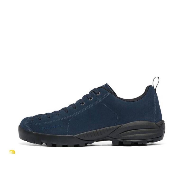推荐商品：Scarpa/思卡帕 MOJITO BIO 轻便透气 防水 防滑耐磨 减震 圆头 运动休闲 户外鞋 徒步鞋 星空蓝