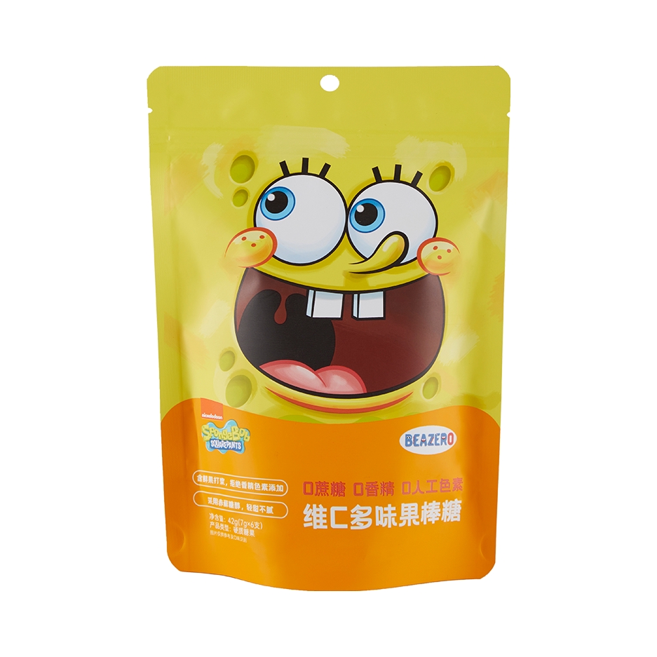 推荐商品：海绵宝宝/BEAKID 维C多味果棒糖儿童零食棒棒糖