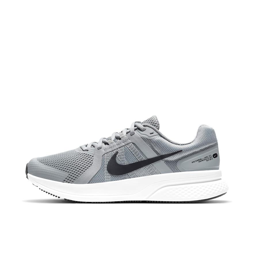 推荐商品：Nike Run Swift 2 跑鞋 减震舒适轻便透气耐磨防滑运动织物合成革回弹支撑 灰色/黑色