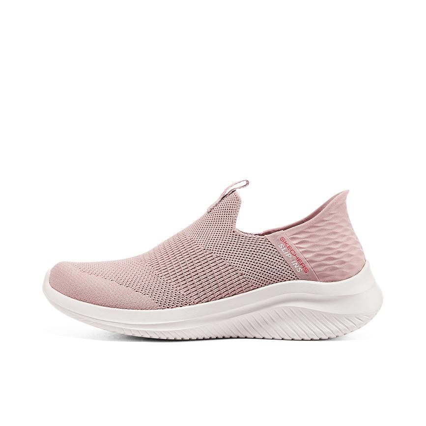 推荐商品：Skechers/斯凯奇 Ultra Flex 3.0 潮流复古 缓震耐磨 网面透气 舒适 回弹 闪穿 绑带 一脚蹬 软底 运动休闲鞋 玫瑰红