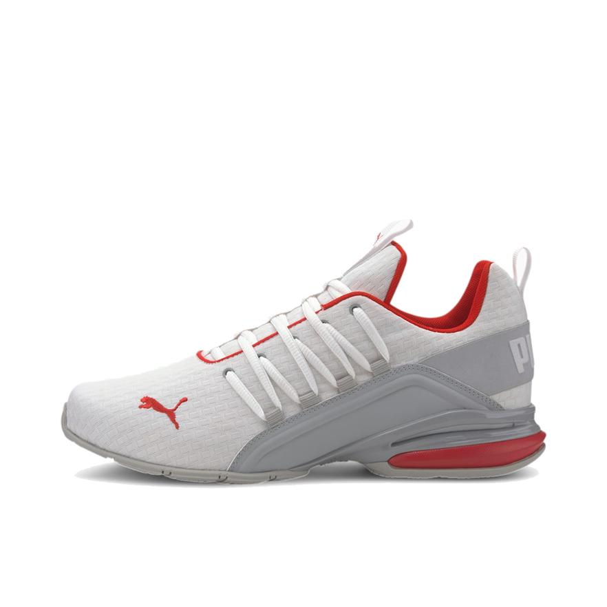 推荐商品：Puma/彪马 Axelion Rip 运动休闲鞋 织物防滑耐磨舒适减震网面轻量透气轻便复古百搭 白灰红