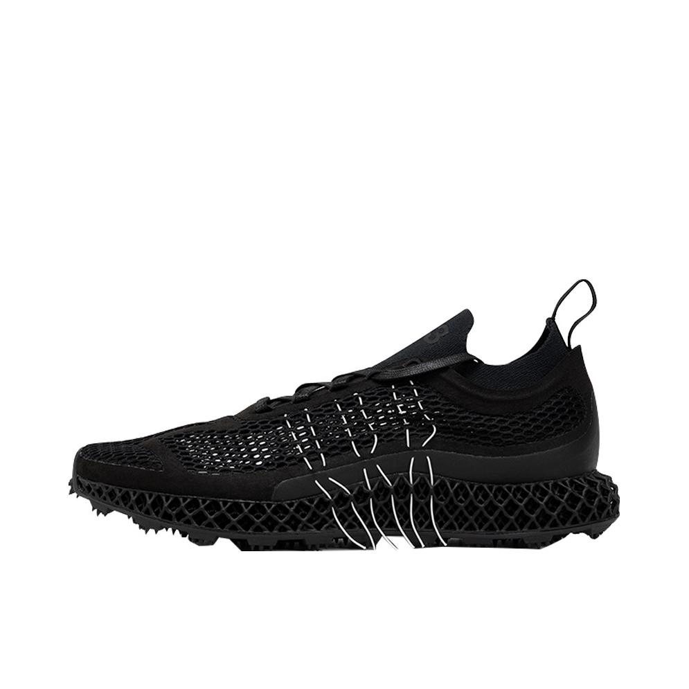 推荐商品：Y-3 4D Runner 跑鞋 轻质休闲透气耐磨防滑减震舒适时尚运动网面圆头 纯黑色
