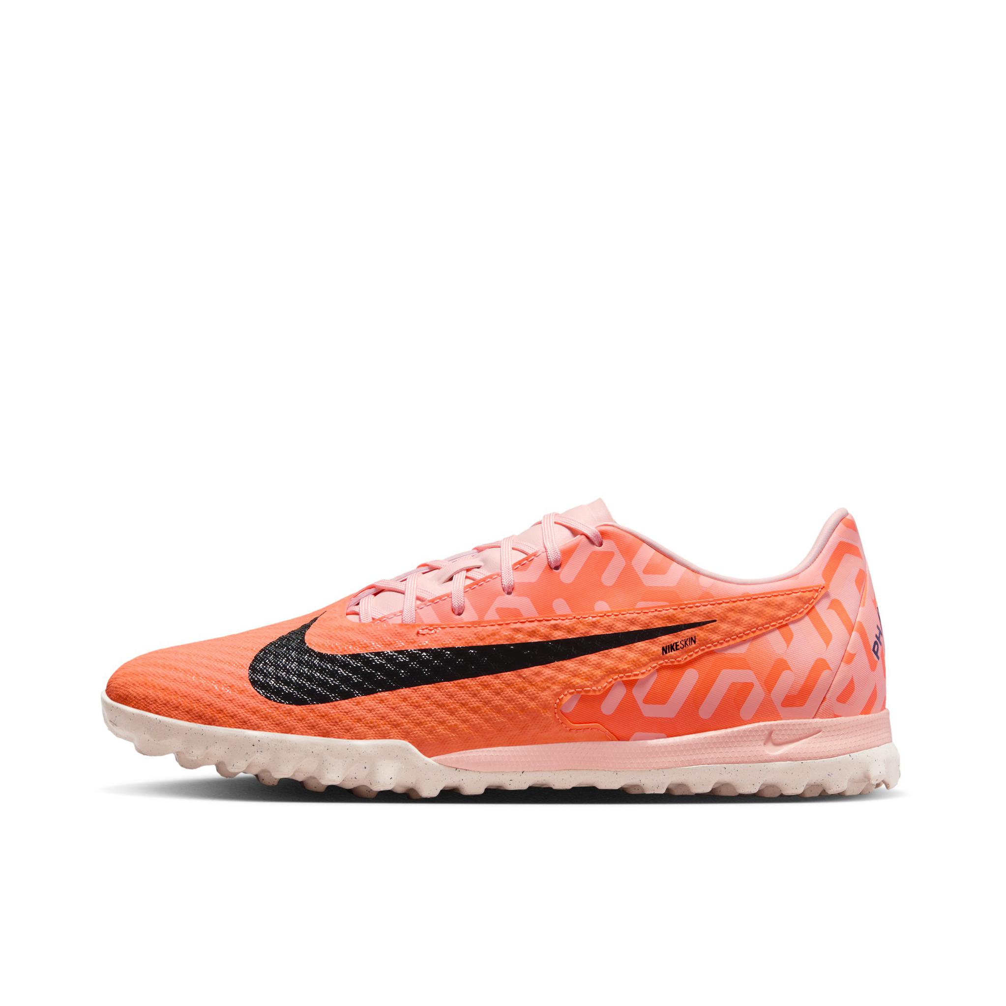 推荐商品：Nike Phantom GX Academy TF 足球鞋 中端胶质碎钉硬草地人造草地减震耐磨透气圆头 黑色/橙色