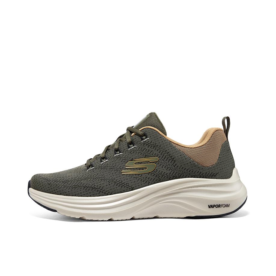 推荐商品：Skechers/斯凯奇 Sport 防滑耐磨 吸震缓震 网面透气 舒适软底 轻质回弹 绑带 织物 运动休闲鞋 232626 橄榄绿