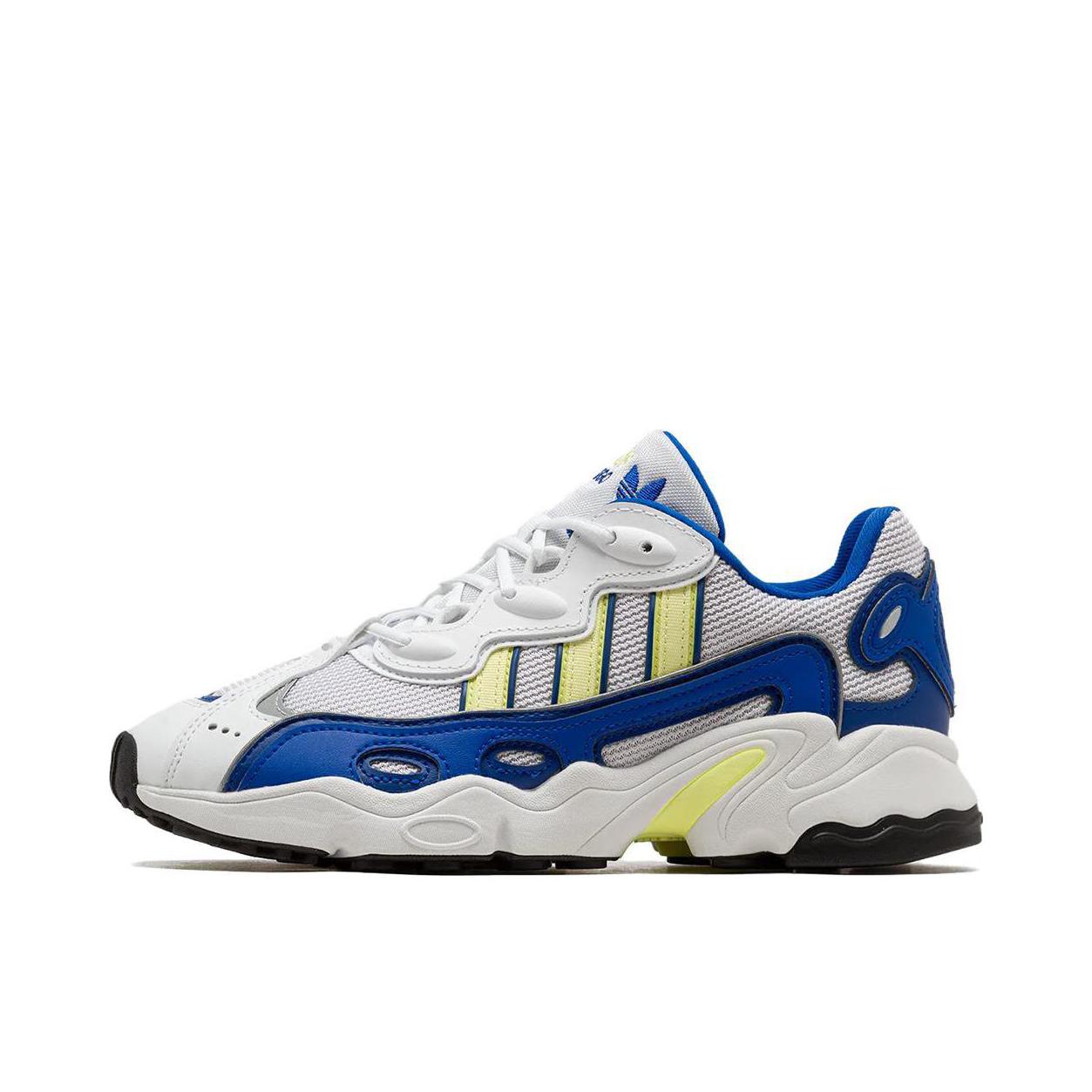推荐商品：adidas originals Ozweego 3 运动休闲鞋 防滑耐磨网布透气减震轻便复古百搭 蓝色/黄色
